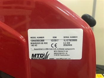 Минирайдер MTD Minirider 60 RDE - Уцененный товар - фото 7324