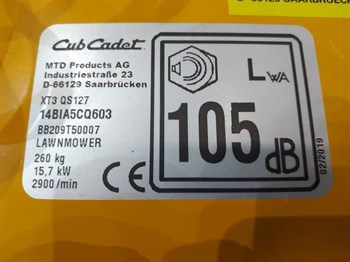 Садовый трактор Cub Cadet XT3 QS127 - Уценка! - фото 7978