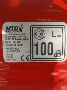 Садовый трактор MTD SMART RE 125 №1- Уценка! - фото 8038